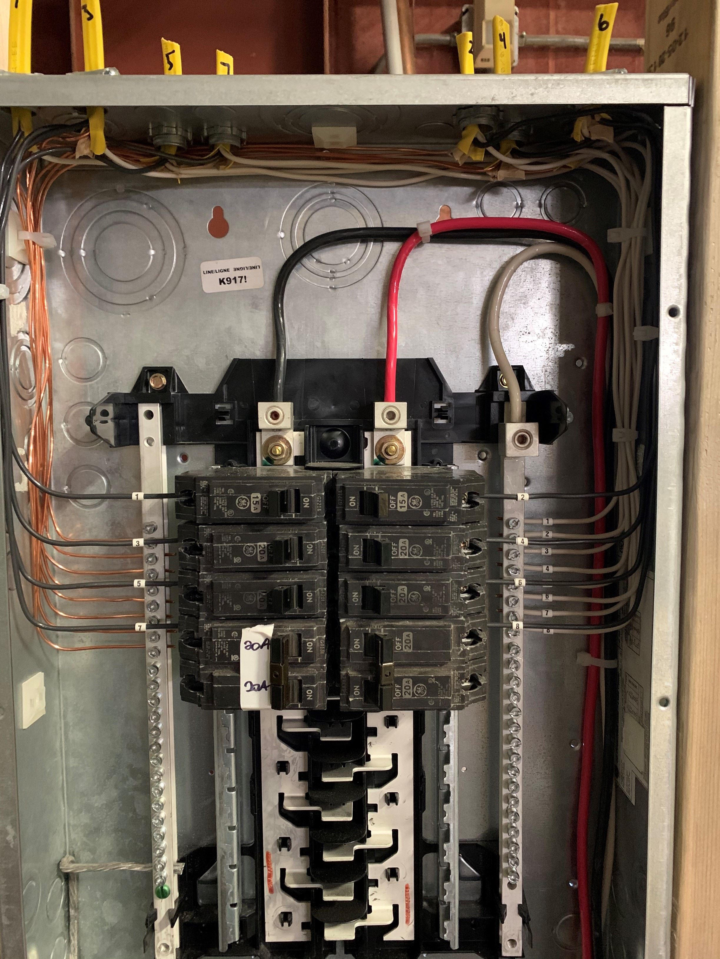 Inside view of Comalli Group's training electrical panel in their training center